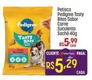 Muffato Pedigree - petisco tasty bites sabor carne suculentana oferta