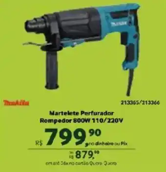 Martelete Perfurador Rompedor 800W 110/220V