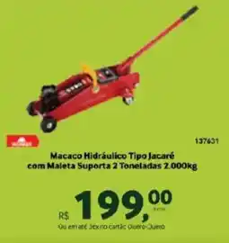Quero Quero Macaco Hidráulico Tipo Jacaré com Maleta Suporta 2 Toneladas 2.000kg oferta