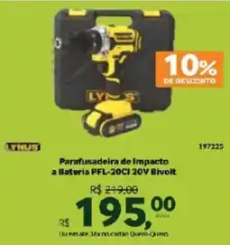 Quero Quero Parafusadeira de Impacto a Bateria PFL-20CI 20V Bivolt oferta