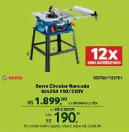 Quero Quero Serra Circular Bancada Gts254 110/220v oferta