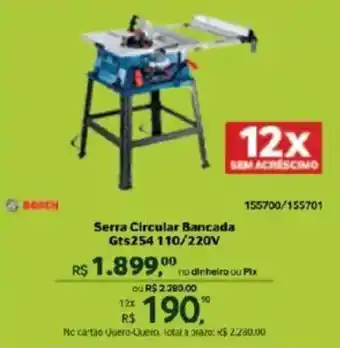 Serra Circular Bancada Gts254 110/220v