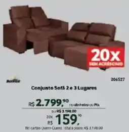 Quero Quero Conjunto Sofá 2 e 3 Lugares oferta