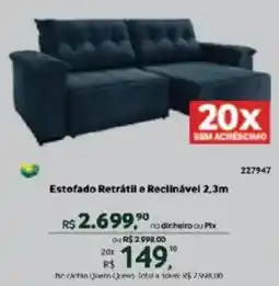 Quero Quero Estofado retrátil e reclinável oferta
