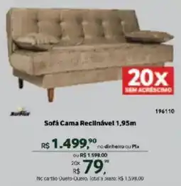 Quero Quero Sofá Cama Reclinável 1.95m oferta