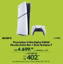 Quero Quero Playstation 5 slim digital 825gb pacote astro bot + gran turismo 7 oferta