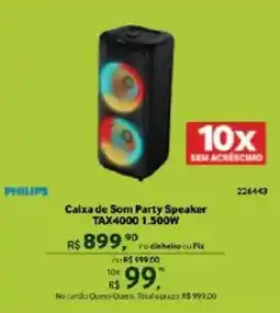 Quero Quero Caixa de Som Party Speaker TAX4000 oferta