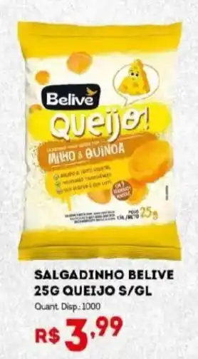 Salgadinho belive 25g queijo s/gl