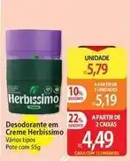 Atacadão Herbissimo - desodorante em creme oferta