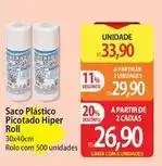 Atacadão De - saco plástico picotado hiper roll oferta