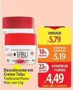 Atacadão Tabu - desodorante em creme oferta