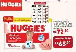 Bistek Supermercados Fralda huggies hiper supreme care / máxima proteção oferta