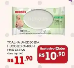 Bistek Supermercados toalha umedecida huggies c/48un max clean oferta