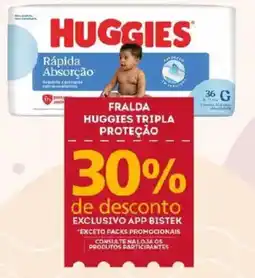 Bistek Supermercados fralda huggies tripla proteção oferta