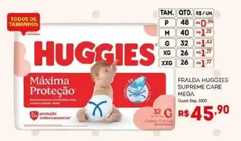 Bistek Supermercados Fralda huggies supreme care mega oferta