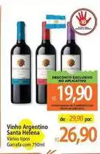 Atacadão Santa helena - vinho argentino oferta