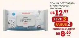 Bistek Supermercados toalha cottonbaby snoopy c/100un oferta