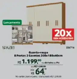 Quero Quero Guarda-roupa 8 Portas 2 Gavetas oferta