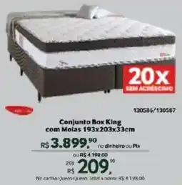 Quero Quero Conjunto box king com molas oferta