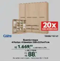 Quero Quero Guarda-roupa 4 Portas 4 Gavetas oferta