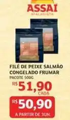 Assaí Atacadista Assaí - filé de peixe salmão congelado frumar oferta