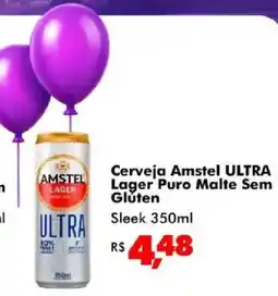 Big Box Cerveja Amstel ultra lager puro malte sem glúten oferta