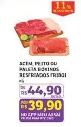 Assaí Atacadista Friboi - acém, peito ou paleta bovinos resfriados oferta