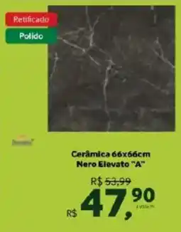 Quero Quero Cerâmica 66x66cm Nero Elevato "A" oferta
