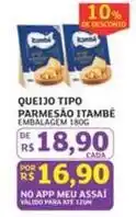 Assaí Atacadista Itambé - queijo tipo parmesão oferta
