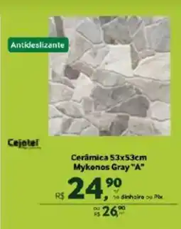 Quero Quero Cerâmica mykonos gray a oferta