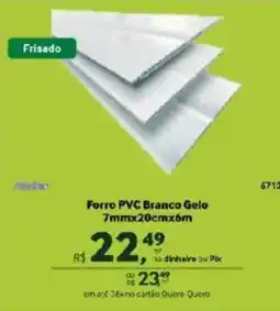 Quero Quero Forro pvc branco gelo oferta