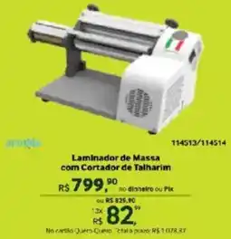 Quero Quero Laminador de Massa com Cortador de Talharim oferta