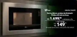Quero Quero Forno Micro-ondas de Embutir Fitline 25 Litros Inox oferta