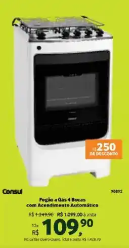 Quero Quero Fogão a Gás 4 Bocas com Acendimento Automático oferta