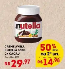 Bistek Supermercados Creme avelã nutella c/ cacau oferta