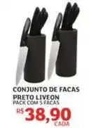 Assaí Atacadista De - conjunto de facas preto oferta