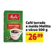 Mercado Extra Melitta - café torrado e moído a vácuo oferta