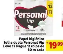 Mercado Extra Personal vip - papel higiênico folha dupla oferta