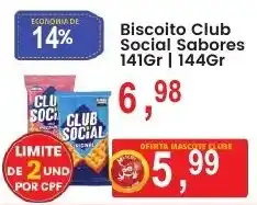 Federzoni Supermercados Biscoito Club Social Sabores oferta