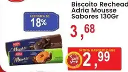 Federzoni Supermercados Biscoito Recheado Adria Mousse Sabores oferta