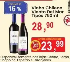 Federzoni Supermercados Vinho Chileno Viento Del Mar Tipos oferta