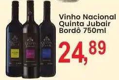 Federzoni Supermercados Vinho Nacional Quinta Jubair Bordô oferta