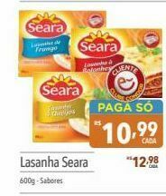 Supermercados Condor Lasanha seara 600g oferta