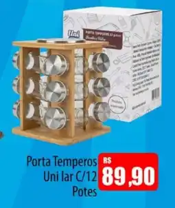 Proença Supermercados Porta temperos uni lar c/12 potes oferta