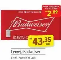 Supermercados Condor Cerveja budweiser 310ml - pack com 15 latas oferta