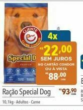 Supermercados Condor Ração special dog 10,1kg oferta
