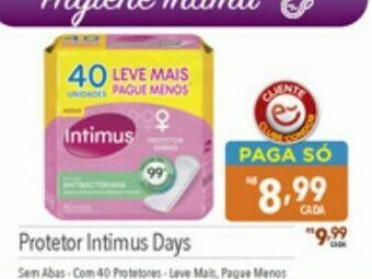 Supermercados Condor Protetor intimus days oferta