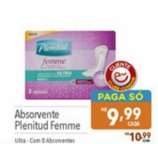 Supermercados Condor Absorvente plenitud femme oferta