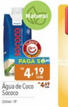 Supermercados Condor Agua de coco sococo oferta