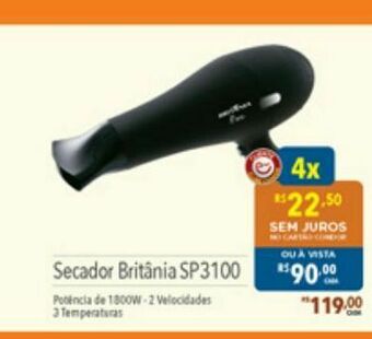 Secador britânia sp3100
